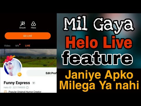 How to get helo live feature | helo app | helo live feature
