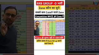 RRB Group-D कौन सा Zone चुने| सबसे कम Cutoff वाला| Zone में कितनी Vacancy #railwaygroupd #groupd