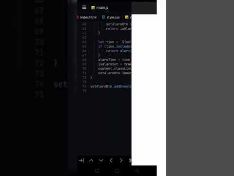 I have created a alarm clock with animation using HTML, CSS and JavaScript #shorts #animation #clock