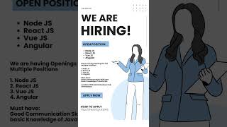 Hiring Now! 📌Node.js, React.js, Vue.js & Angular Developers | Ahmedabad | Shiv Infotech#reactjs