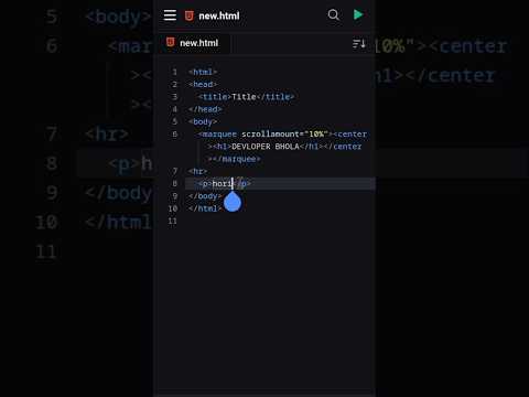 html marquee tools tag #htmlcoding #html5tutorial #css3 #mobileapp #spck#marquee #devloperbhola