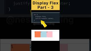 Display Flex Part 3 | Justify-content & Flex direction | #viral #css #displayflex