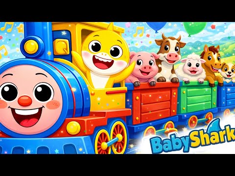 Choo Choo Train with Farm Animals | Nursery Rhymes | Baby Shark Kids Songs