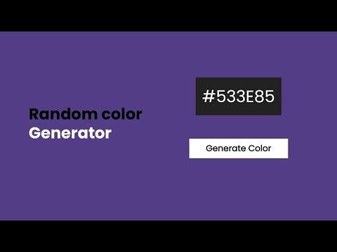 Random color Generator using HTML | CSS | JAVASCRIPT