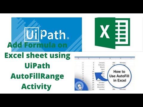 Insert Formula on Excel UiPath #AutoFillRangeActivity #UiPath #InsertExcelFormula
