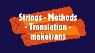 PYTHON - Strings - Methods - Translation - maketrans #PythonTips #viral #viralvideo #videos