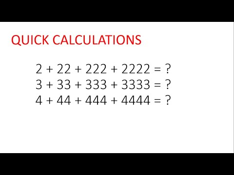 QUICK CALCULATIONS