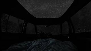 No Ads , Fall Asleep in 3 Minutes with Heavy Rain & Thunder Crashing on an Old Car at Night 😴🌧️