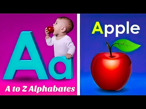 A for Apple🍏, B for 🏀, C for 🐱, Phonic song for kids/Toddlers, #nurseryrhymes #abcd #alphabetabcd