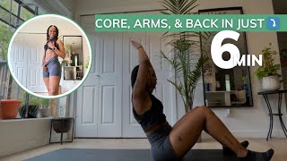 Quick Abs, Back & Arms | No Equipment | Eat the Treats, Keep the Results
