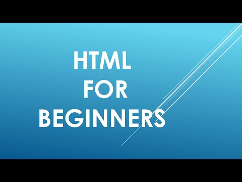Introduction to Html for Beginners: 2021
