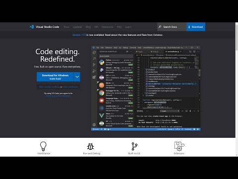 VS Code Official Website Clone Made with Tailwind CSS