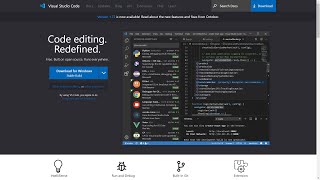 VS Code Official Website Clone Made with Tailwind CSS