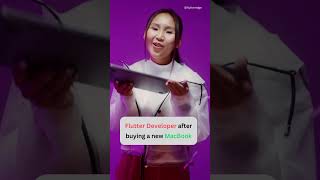 Flutter developer after a buying a new macbook :  #reels #flutter #dart #fluttershy #flutterdev