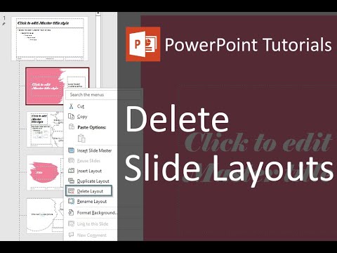 Delete master slides in PowerPoint