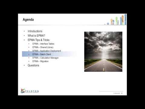 Enterprise Performance Management Architect Tips and Tricks Webinar - Peloton