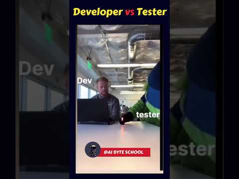 Developer vs Tester funny shorts video || @AI_Byte_School