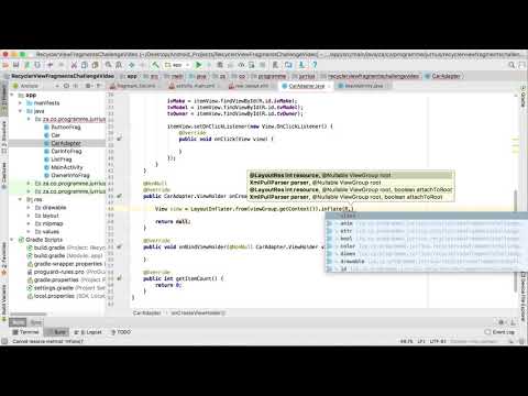 53   Solution to Fragments and RecyclerView Challenge Part 2