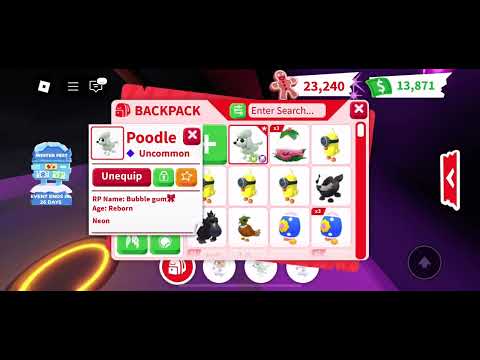 Making a neon poodle💗🩷🎀in adopt me! Roblox- Im_AnythingAmillia