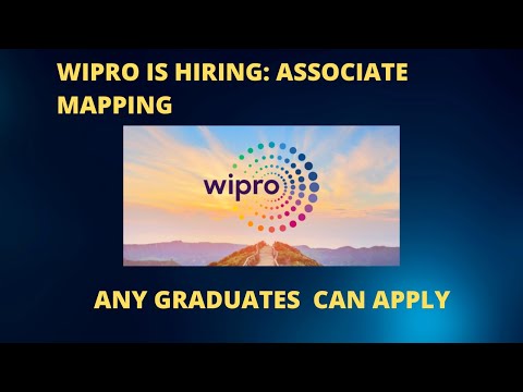 WIPRO IS HIRING: ASSOCIATE MAPPING