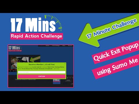 Quick Exit Popup using Sumo Me Wordpress Plugin [Rapid Action Challenge]