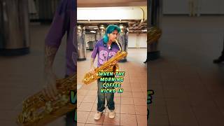 WHAT GETS YOU GOING!?!?!? #nyc #reels #nycmusic #timessquare #saxophone