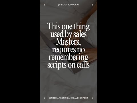 This sales Tecnique used by sales masters requires no remembering what to say on sales calls