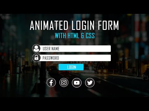 Animated Login Form Using HTML & CSS | 2023