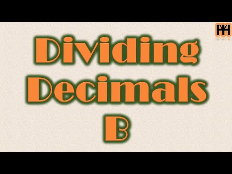 Grade 5 Dividing Decimals B