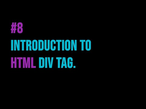 Introduction to html div tag