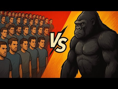 ¿100 hombres vs un gorila? ¡La batalla de fuerzas!