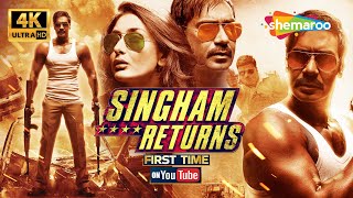 Singham Returns - Full Movie | Ajay Devgn, Kareena Kapoor Khan | First Time on YouTube (4K) 🚨🔥