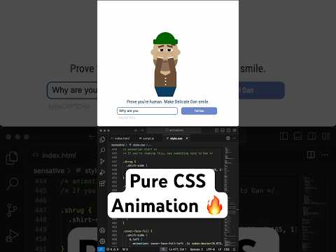 Make Delicate Dan Smile CAPTCHA CSS Animation
