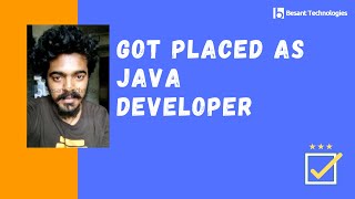 Vinay Placed as Java Developer | Java Placement Course | Besant Technologies No 1 Java institute