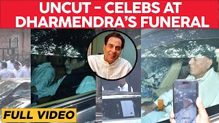 Dharmendra's LAST RITES full video | SRK, Salman, Aamir, Akshay, Deepika-Ranveer attend funeral