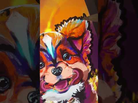 Painting a Cute Puppy Part 2 #art #digitalart #puppy #puppyart #dogshorts