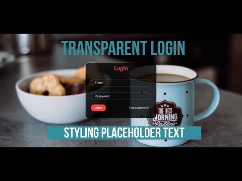 Transparent Login | HTML and CSS Only