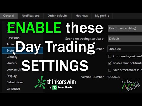 These settings MUST be enabled for Day Trading | ThinkOrSwim