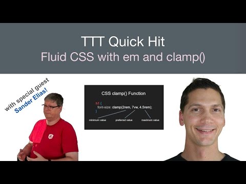 Fluid CSS with em and clamp()