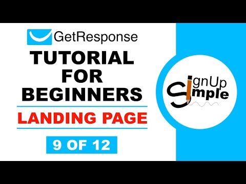How To Create A Landing Page In GetResponse