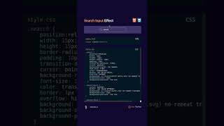 search input animation #coding #css3 #htmlcss #html #webdesign #html5 #webdevelopment #css #csscode