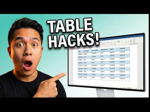 How to Create, Draw, Resize & Edit Tables in Microsoft Word Like a Pro