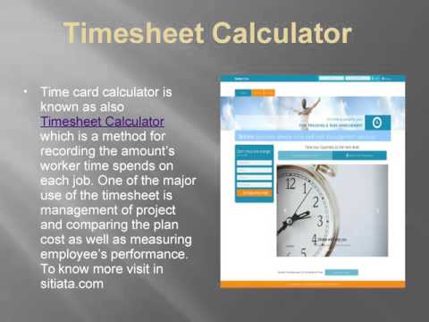 Time card calculator