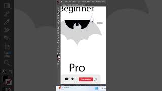 Bat Shape Design Using Pen & Curvature Tool in Illustrator | Easy Tutorial #shorts #illustration
