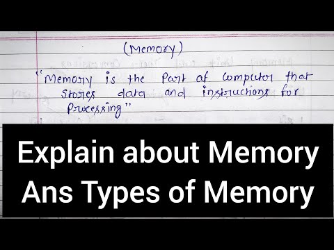 Computer Memory Explained | Types of Memory & Primary Memory | BCA 1st Semester