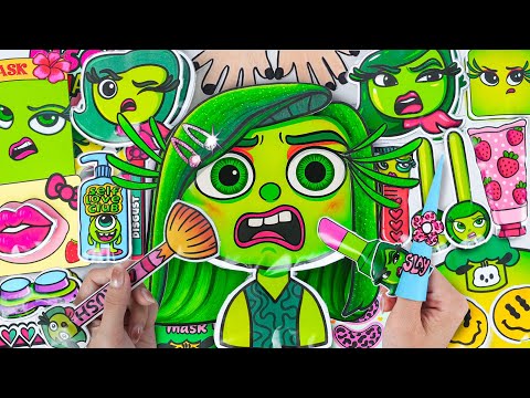 Paper DIY💖Unboxing Inside Out Disgust Skincare + Makeup 💄 Ballerina Cappuccina Glow Up | Tana Cubes