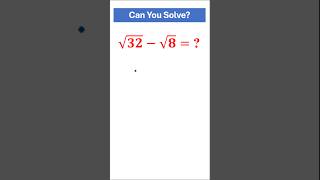 Square root simplification. #maths #mathstricks