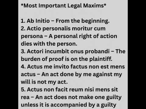 Legal maxim