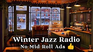 Calm Cafe Jazz Radio ❄️🦉☕️ cozy winter coffee shop ambience to relax/study/work to
