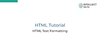 HTML Text Formatting | HTML Tutorials for Beginners 10